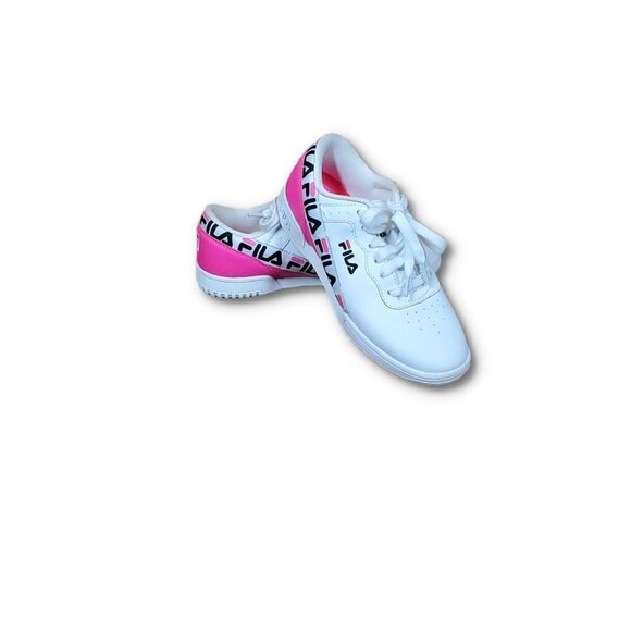 ❤️Fila Original Fitness Tape Retro White And Pink Shoe Sneakers - Picture 2 of 8